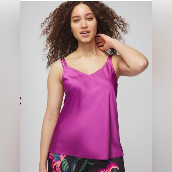 Soma Tops - NWT Soma Satin Strappy Cami in Prism Purple Sleep Lounge Casual , size XXL